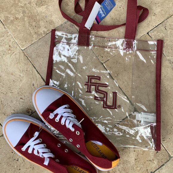 FSU Florida State seminoles bag & Dept 222 red sneakers -  8 - Picture 11 of 11